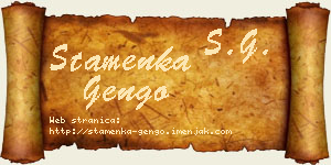 Stamenka Gengo vizit kartica